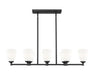 Linear Chandelier Z-Lite 7004-8L-MB Matte Black Oren 8 Light Linear Chandelier Z-Lite