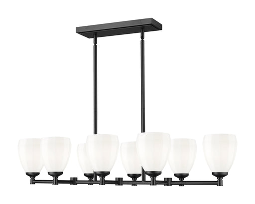 Linear Chandelier Z-Lite 7004-8L-MB Matte Black Oren 8 Light Linear Chandelier Z-Lite
