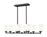 Linear Chandelier Z-Lite 7004-8L-MB Matte Black Oren 8 Light Linear Chandelier Z-Lite