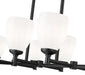 Linear Chandelier Z-Lite 7004-8L-MB Matte Black Oren 8 Light Linear Chandelier Z-Lite
