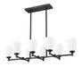 Linear Chandelier Z-Lite 7004-8L-MB Matte Black Oren 8 Light Linear Chandelier Z-Lite