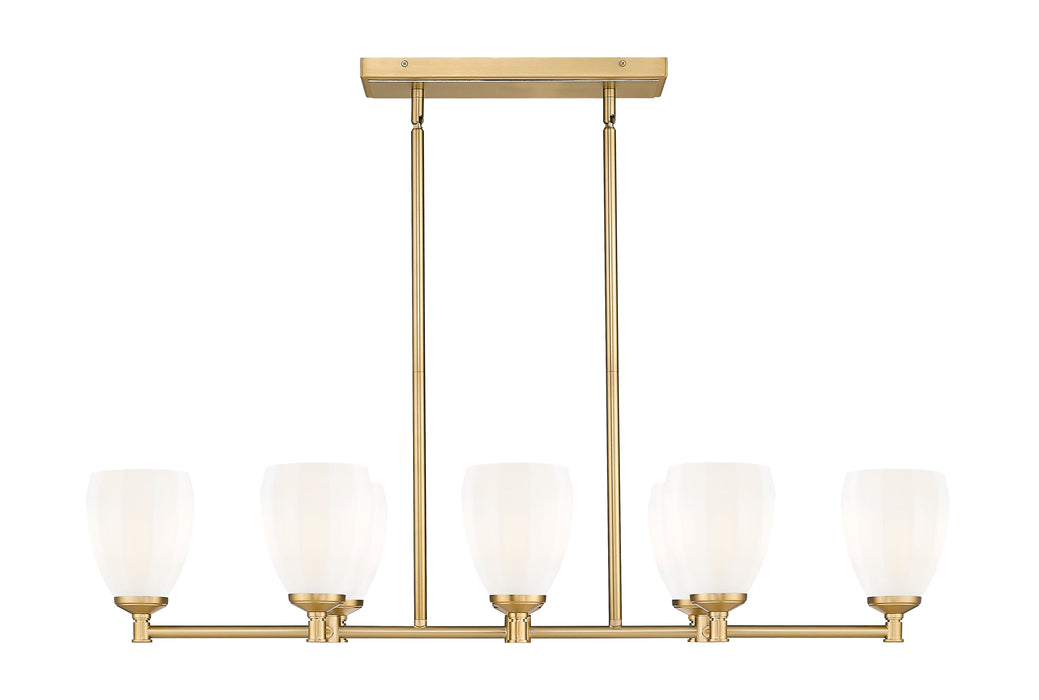 Linear Chandelier Z-Lite 7004-8L-MGLD Modern Gold Oren 8 Light Linear Chandelier Z-Lite