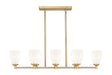 Linear Chandelier Z-Lite 7004-8L-MGLD Modern Gold Oren 8 Light Linear Chandelier Z-Lite