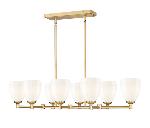 Linear Chandelier Z-Lite 7004-8L-MGLD Modern Gold Oren 8 Light Linear Chandelier Z-Lite