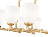Linear Chandelier Z-Lite 7004-8L-MGLD Modern Gold Oren 8 Light Linear Chandelier Z-Lite