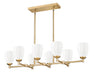 Linear Chandelier Z-Lite 7004-8L-MGLD Modern Gold Oren 8 Light Linear Chandelier Z-Lite