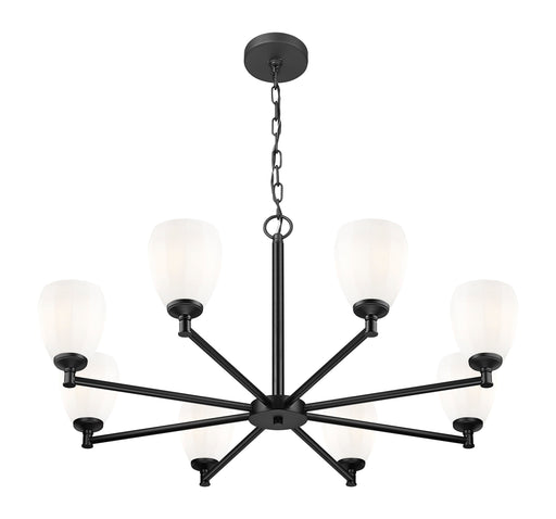 Chandelier Z-Lite 7004-8MB Matte Black Oren 8 Light Chandelier Z-Lite