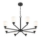Chandelier Z-Lite 7004-8MB Matte Black Oren 8 Light Chandelier Z-Lite