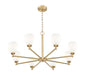 Chandelier Z-Lite 7004-8MGLD Modern Gold Oren 8 Light Chandelier Z-Lite