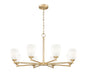 Chandelier Z-Lite 7004-8MGLD Modern Gold Oren 8 Light Chandelier Z-Lite