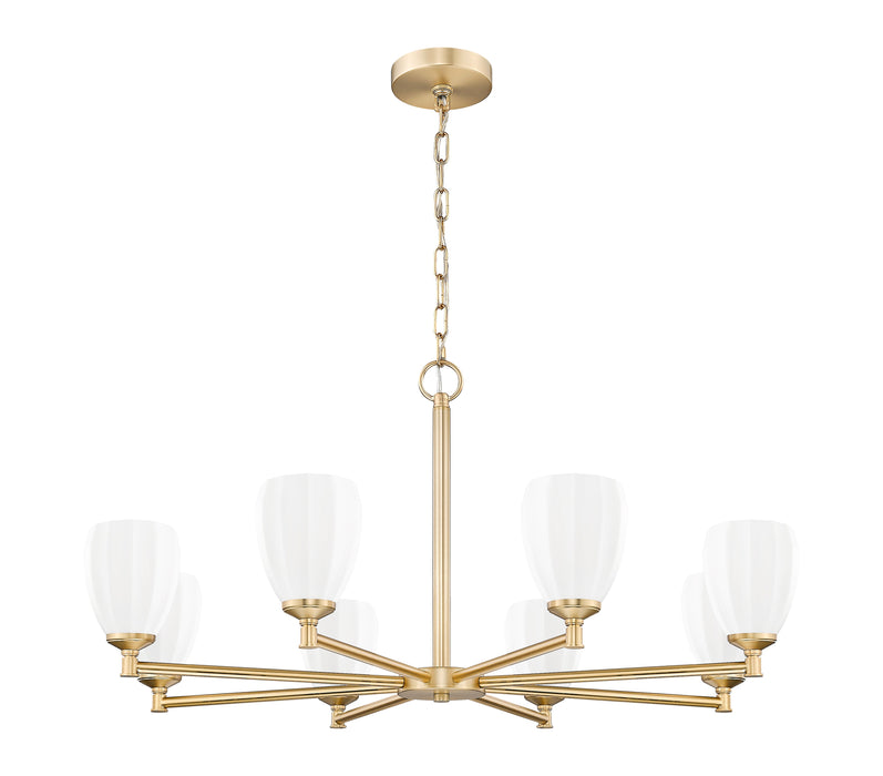Chandelier Z-Lite 7004-8MGLD Modern Gold Oren 8 Light Chandelier Z-Lite