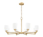 Chandelier Z-Lite 7004-8MGLD Modern Gold Oren 8 Light Chandelier Z-Lite