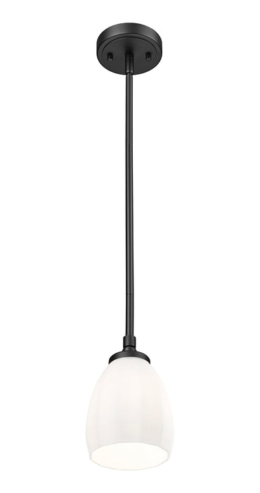 Pendant Z-Lite 7004P5-MB Matte Black Oren 1 Light Pendant Z-Lite
