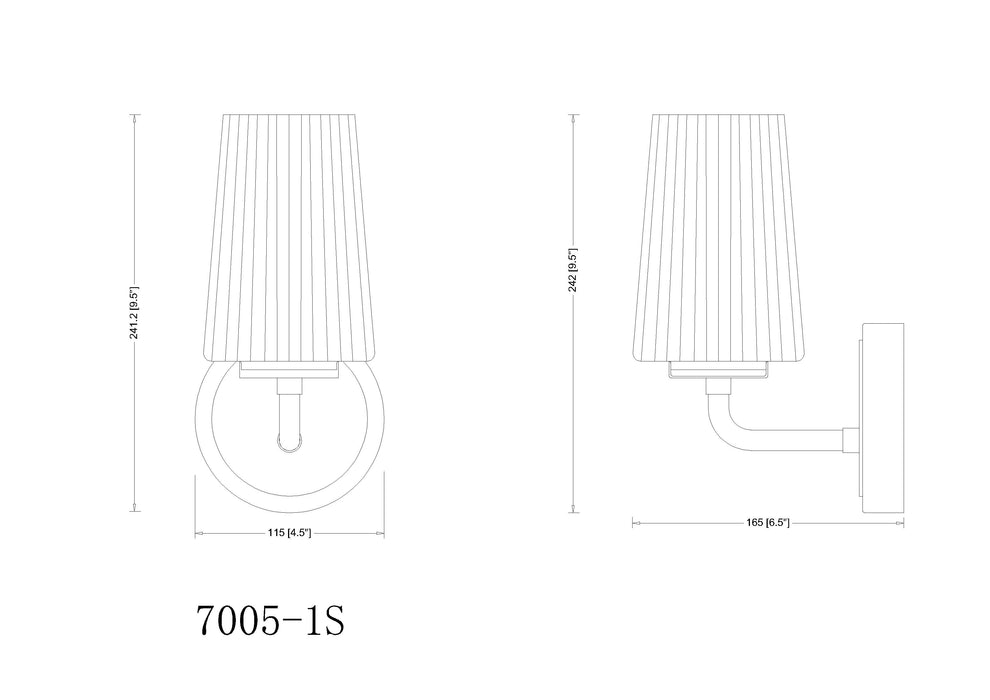 Wall Sconce Z-Lite 7005-1S-MGLD Modern Gold Montford 1 Light Wall Sconce Z-Lite