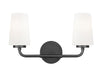 Vanity Z-Lite 7005-2V-MB Matte Black Montford 2 Light Vanity Z-Lite