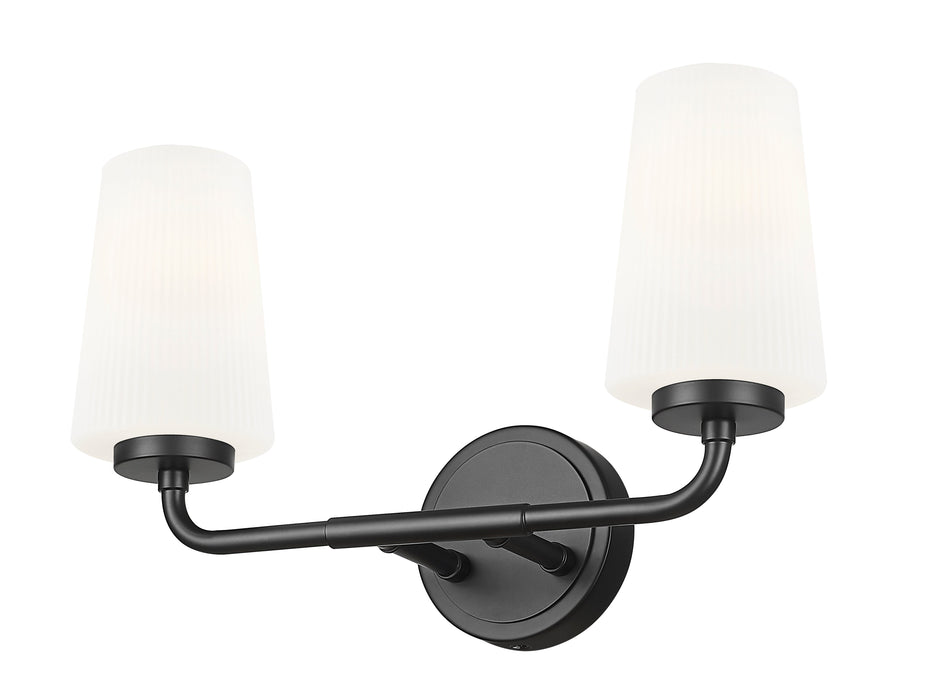 Vanity Z-Lite 7005-2V-MB Matte Black Montford 2 Light Vanity Z-Lite