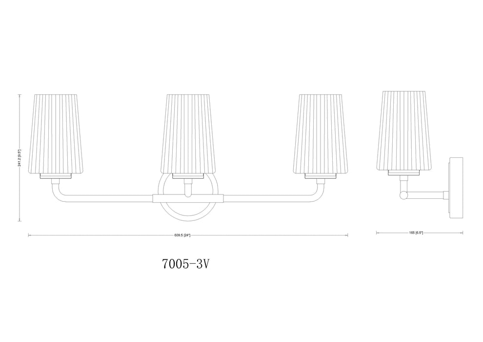 Vanity Z-Lite 7005-3V-BN Brushed Nickel Montford 3 Light Vanity Z-Lite