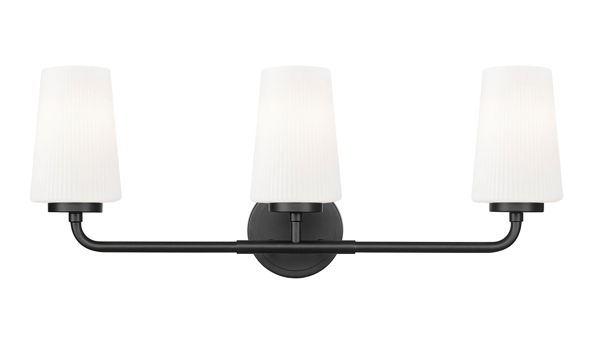Vanity Z-Lite 7005-3V-MB Matte Black Montford 3 Light Vanity Z-Lite