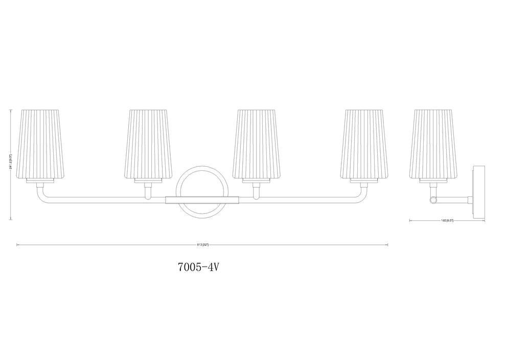 Vanity Z-Lite 7005-4V-CH Chrome Montford 4 Light Vanity Z-Lite