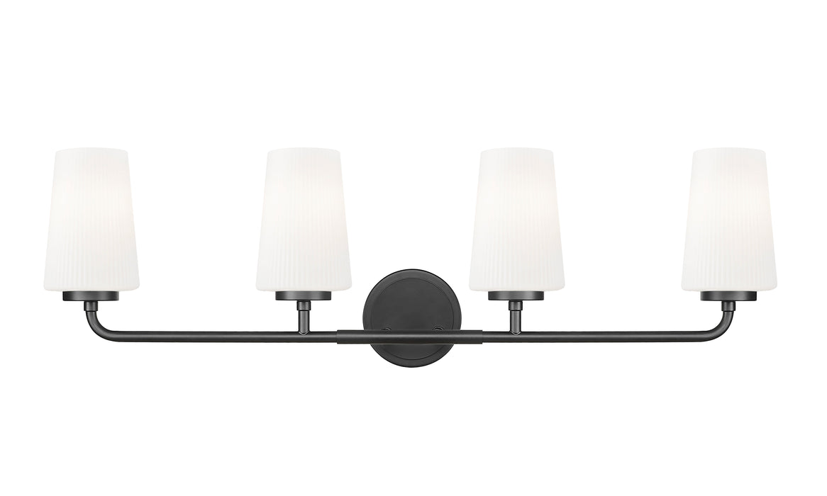 Vanity Z-Lite 7005-4V-MB Matte Black Montford 4 Light Vanity Z-Lite