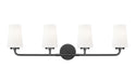 Vanity Z-Lite 7005-4V-MB Matte Black Montford 4 Light Vanity Z-Lite