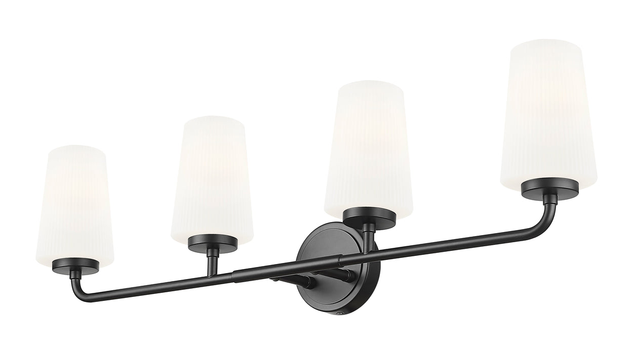 Vanity Z-Lite 7005-4V-MB Matte Black Montford 4 Light Vanity Z-Lite