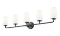 Vanity Z-Lite 7005-5V-MB Matte Black Montford 5 Light Vanity Z-Lite