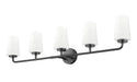 Vanity Z-Lite 7005-5V-MB Matte Black Montford 5 Light Vanity Z-Lite