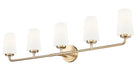 Vanity Z-Lite 7005-5V-MGLD Modern Gold Montford 5 Light Vanity Z-Lite