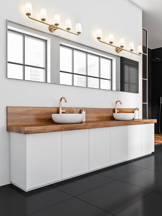 Vanity Z-Lite 7005-5V-MGLD Modern Gold Montford 5 Light Vanity Z-Lite