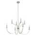 Chandelier Thesis 206934A Florian 36 inch 8 light Polished Nickel and Clear Glass Chandelier THESIS