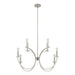 Chandelier Thesis 206934A Florian 36 inch 8 light Polished Nickel and Clear Glass Chandelier THESIS