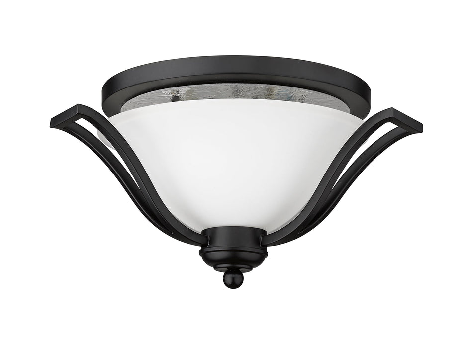 Flush Mount Z-Lite 703F3-MB Matte Black Lagoon 3 Light Flush Mount Z-Lite