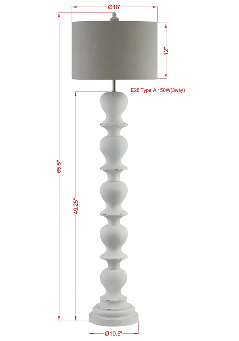 Forty West Designs 710319 Noemi Wood Look Floor Lamp LightStoreUSA