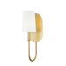 Corded Wall Sconce Forty West Designs 712003 Wallace Gold Shaded Wall Sconce Forty West Designs