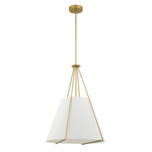 Drum Pendant Forty West Designs 712016 Adaline Shaded Pendant in Gold Forty West Designs