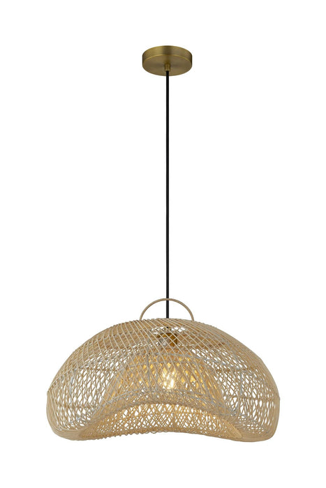 Pendant Forty West Designs 71308 Jagger Rattan Abstract Pendant Light Forty West Designs