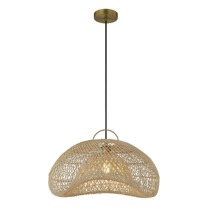 Pendant Forty West Designs 71308 Jagger Rattan Abstract Pendant Light Forty West Designs