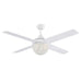 Ceiling Fan Kelcie 52-Inch White Ceiling Fan with Jeweled Crystal Light Fixture Westinghouse