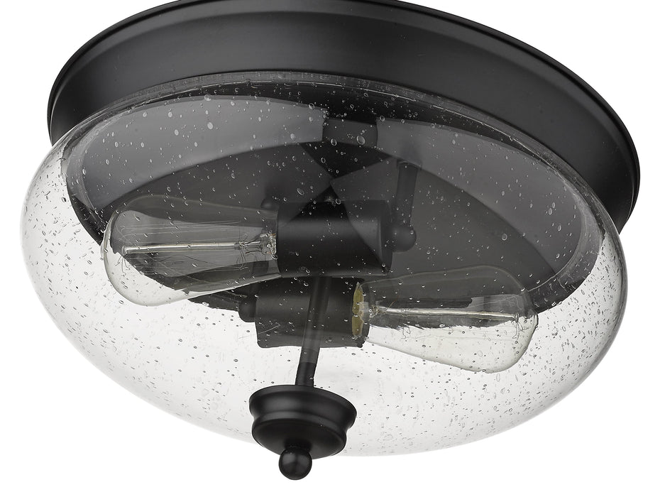 Flush Mount Z-Lite 722F2-MB Matte Black Amon 2 Light Flush Mount Z-Lite