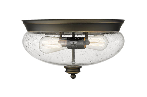 Flush Mount Z-Lite 722F2-OB Olde Bronze Amon 2 Light Flush Mount Z-Lite