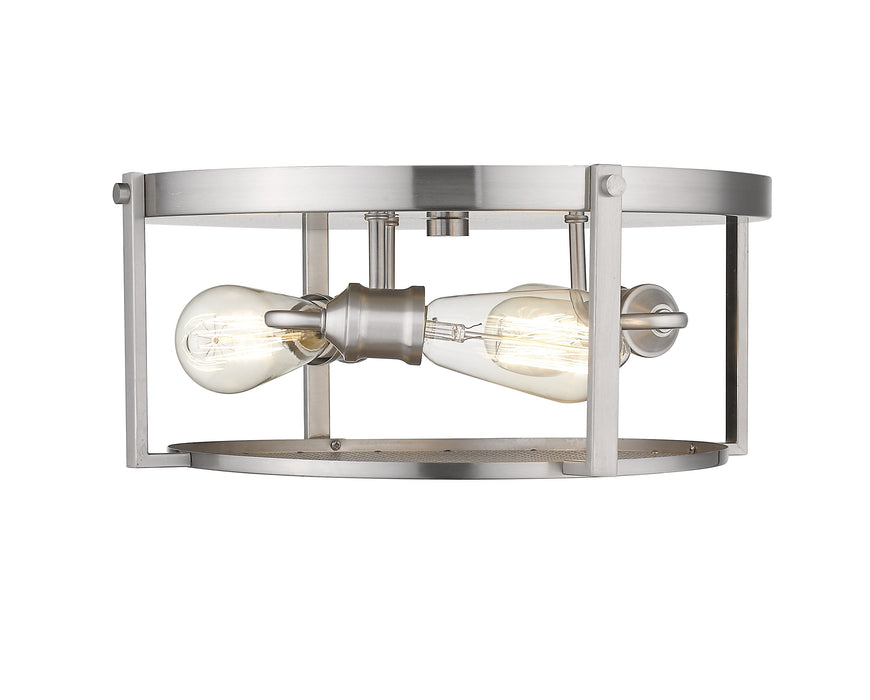 Flush Mount Z-Lite 723F15-BN Brushed Nickel Halcyon 3 Light Flush Mount Z-Lite