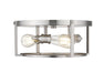 Flush Mount Z-Lite 723F15-BN Brushed Nickel Halcyon 3 Light Flush Mount Z-Lite