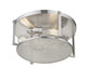 Flush Mount Z-Lite 723F15-BN Brushed Nickel Halcyon 3 Light Flush Mount Z-Lite