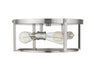 Flush Mount Z-Lite 723F15-BN Brushed Nickel Halcyon 3 Light Flush Mount Z-Lite