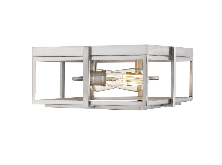 Flush Mount Z-Lite 724F13-BN Brushed Nickel Halcyon 2 Light Flush Mount Z-Lite