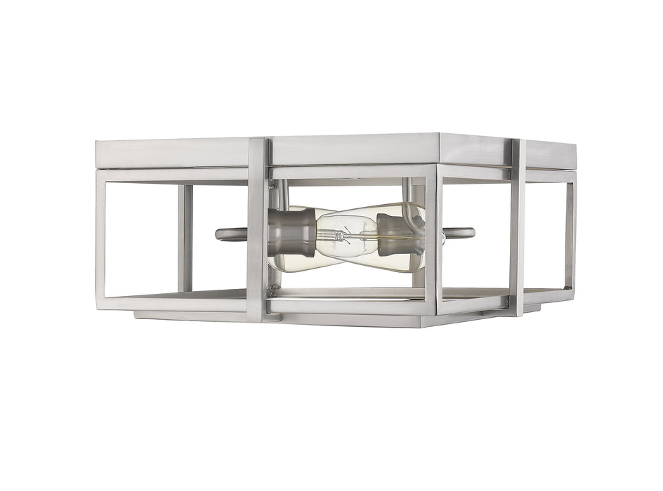 Flush Mount Z-Lite 724F13-BN Brushed Nickel Halcyon 2 Light Flush Mount Z-Lite