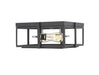 Flush Mount Z-Lite 724F13-MB+CH Matte Black + Chrome Halcyon 2 Light Flush Mount Z-Lite