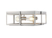 Flush Mount Z-Lite 724F15-BN Brushed Nickel Halcyon 3 Light Flush Mount Z-Lite