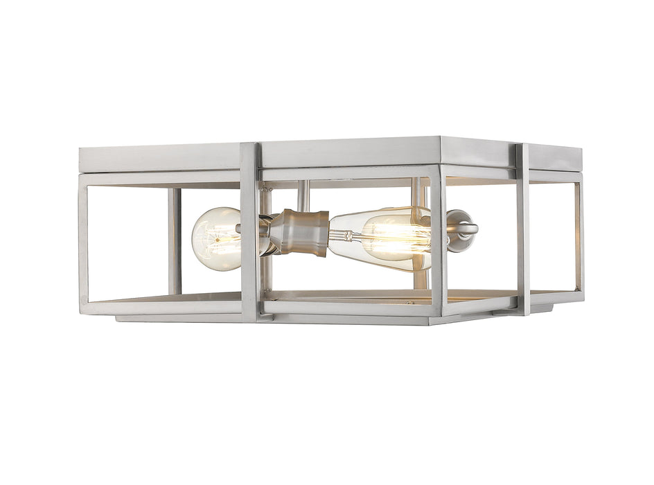 Flush Mount Z-Lite 724F15-BN Brushed Nickel Halcyon 3 Light Flush Mount Z-Lite